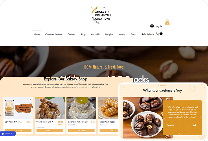 Angel's Delightful Creations website preview