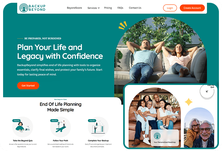 BackupBeyond website preview