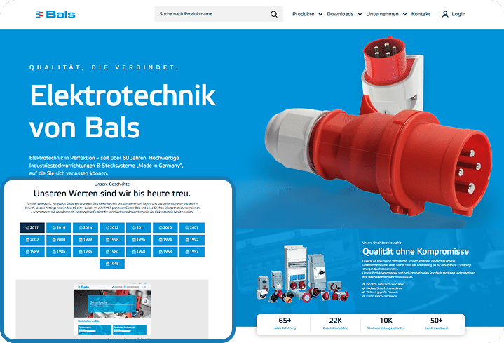 Bals website preview
