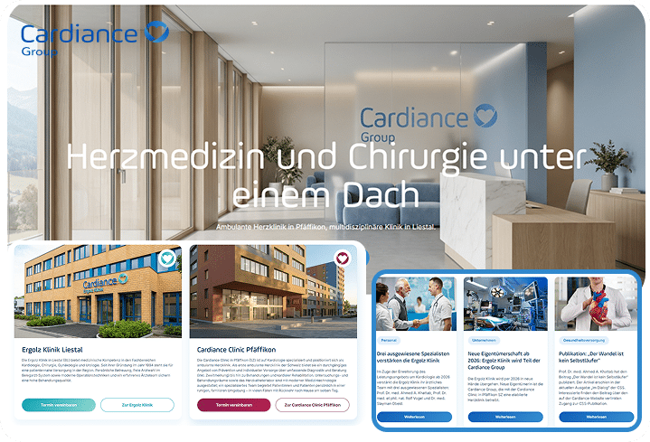 Cardiance Group website preview