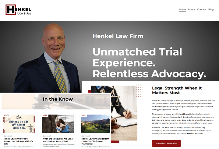 Henkel Law Firm website preview