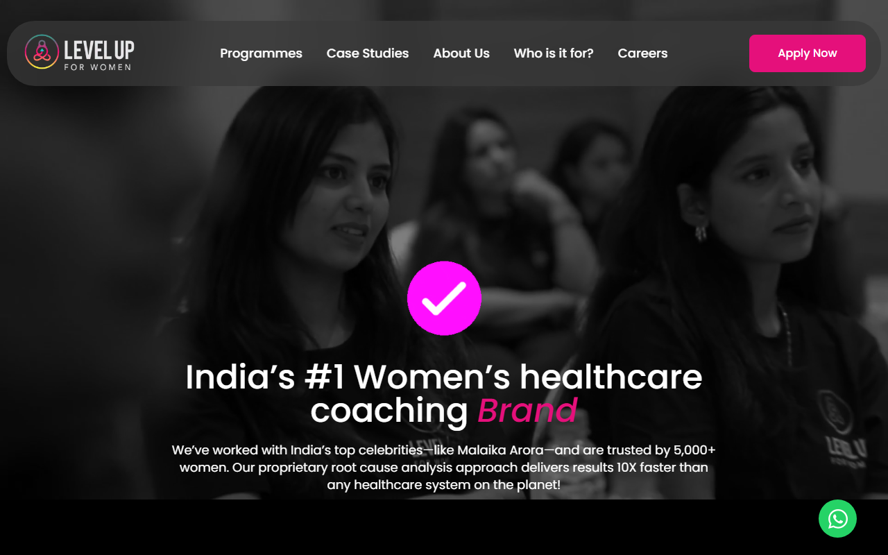 LevelUp for Women website preview