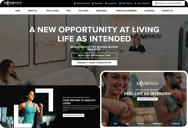 MVM Health website preview