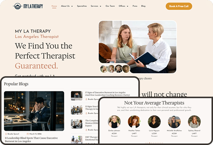 My LA Therapy website preview